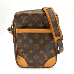 LOUIS VUITTON ダヌーブ モノグラム モノグラム レザー×PVC ブラウン ショルダーバッグ ゴールド M45266 
