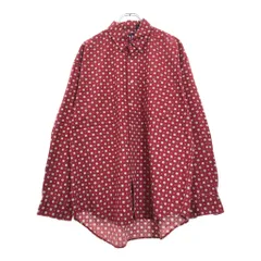 90年代 GAP ギャップ ボタンダウン 長袖シャツ オールドギャップ 総柄 ワインレッド(メンズ L)中古 古着 U7988