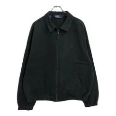 90年代 Polo by Ralph Lauren ポロ ラルフローレン スイングトップ ブラック(メンズ XL)中古 古着 U8073