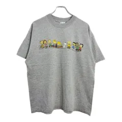 00年代 PEANUTS スヌーピー 半袖Ｔシャツ キャラクター グレー(メンズ L)中古 古着 U8089