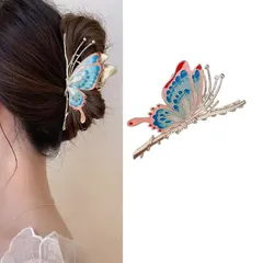 【在庫処分】かみどめ クリップ 髪留め 大 ヘアアクセサリー レディース へあくりっぷ 人気 韓国風 しっかりとまる 可愛い シンプル 大きめ おしゃれ オフィス バンスクリップ レディース 贈り物 HAPVITALヘアクリップ (いろちょう)