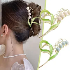 【人気商品】髪留め ヘアアクセサリー レディース ロマンチックなチューリップのスタイリングヘアクリップの花のヘアークリップ 幅広い年齢層の女性におすすめです 人気 韓国風 可愛い シンプル ヘアクリップ おしゃれ オフィス レディース (ピンク)