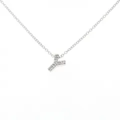 K18WG イニシャルY ダイヤモンド ネックレス 0.03CT