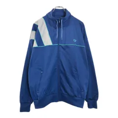 80年代 FRED PERRY フレッドペリー ロゴ刺 トラックジャケット ネイビー(メンズ L)中古 古着 U8840