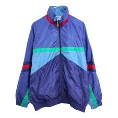 90s美品y2k珍品》アシックスナイロンジャケットマルチカラーブローク