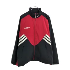 adidas アディダス ロゴ刺繍 リバーシブル  トラック ジャケット ブラック(メンズ M相当)中古 古着 U9218