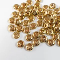 ＊100個＊ スペーサービーズ 4mm ゴールドカラー プラスチックビーズ パーツ ハンドメイドパーツ bz314