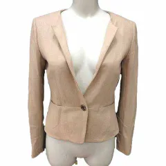 アンタイトル UNTITLED ノーカラージャケット 総裏地 ウール 1 S ベージュ /YK