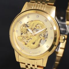 動作品 LAVAREDO メンズ 腕時計 自動巻き スケルトン ゴールド A41 