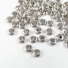＊100個＊ スペーサービーズ 4mm シルバーカラー プラスチックビーズ パーツ ハンドメイドパーツ bz313