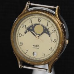 ALBA ムーンフェイズ クォーツ 腕時計 ジャンク品 - メルカリ