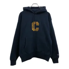 00年代 Champion チャンピオン Premium reverse weave プレミアム リバース ウィーブ パーカー ネイビー(メンズ L相当)中古 古着 U8784