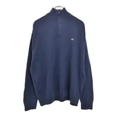 LACOSTE ラコステ ハーフジップ セーター ネイビー(メンズ 7)中古 古着 U8814