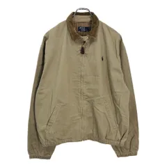 90年代 USA製 Polo by Ralph Lauren ポロ ラルフローレン スイングトップ ベージュ(メンズ M)中古 古着 V1405