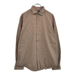 Polo by Ralph Lauren ポロ ラルフローレン ポロプレイヤー刺繍 長袖シャツ ブラウン(メンズ L)中古 古着 U9550