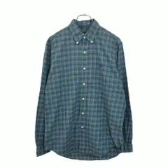 RALPH LAUREN ラルフローレン ボタンダウン ポロプレイヤー刺繍 長袖シャツ チェック マルチカラー(メンズ M)中古 古着 U9566