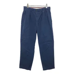90年代 POLO GOLF ポロゴルフ ラルフローレン 2タック チノ パンツ ネイビー(メンズ W34 L30)中古 古着 U9635
