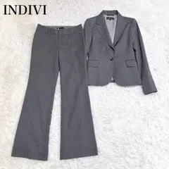 美品　INDIVI パンツスーツ セットアップ 38/36 グレー