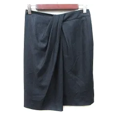 ユナイテッドアローズ UNITED ARROWS タイトスカート ひざ丈 38 M 紺 ネイビー /YI