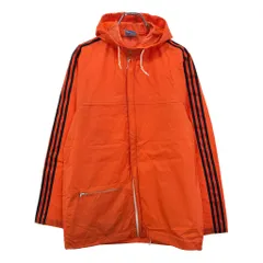 80年代 adidas アディダス ナイロン ジャケット オレンジ(メンズ 168)中古 古着 V0298