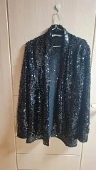 ザラ スパンコールシャツ