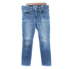 サムシング something デニムパンツ ジーンズ ストレート S 水色 ライトブルー /AU