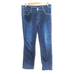 サムシング something デニムパンツ ジーンズ ストレート センタープレス 32×32 XL 紺 ネイビー /AU