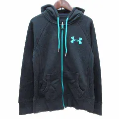 アンダーアーマー UNDER ARMOUR パーカー ジップアップ 裏起毛 長袖 SM 黒 ブラック /YK