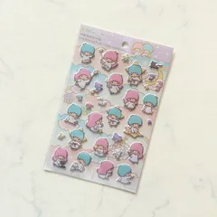 新品 サンリオ ペタペタシール リトルツインスターズ キキララ 立体シール コレクション コレクター シール交換 シール帳に