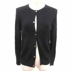 ザラ ZARA カーディガン ニット 長袖 M 黒 ブラック /YK