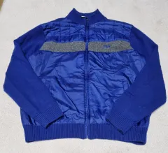 FILA フィラ 防風 ニットジップアップ ブルー (メンズ 105)