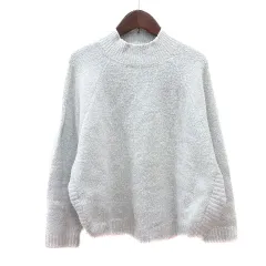 アズノウアズ as know as ニット セーター ハイネック 長袖 ＊ 水色 ライトブルー /MN