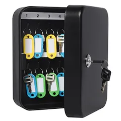 【在庫処分】(Black ブラック キーロック 壁掛け キーロック式 20個鍵収納 手提金庫 20個) 金庫 キーボックス Jssmst