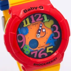 ★良品 CASIO カシオ Baby-G BGA-131 QZ 動作品 赤×黄