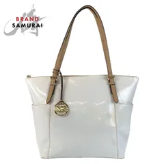 Michael Kors マイケルコース ホワイト ゴールド金具 エナメル トートバッグ ショルダーバッグ レディース 410100【中古】