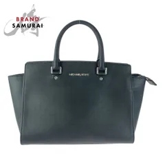 美品 Michael Kors マイケルコース セルマ ブラック 黒 シルバー金具 レザー EY1508 トートバッグ ハンドバッグ レディース 504990【中古】