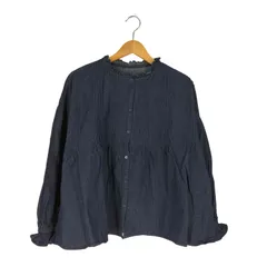 サマンサモスモス samansa Mos2 デニムスタンドフリル襟ブラウス レディース FREE 