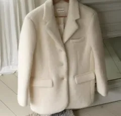 アンドゥーアンドブラウクラウドモヘアジャケットアイボリー