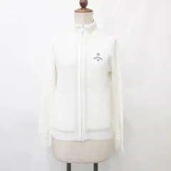 キャロウェイ CALLAWAY ゴルフ スポーツウエア ニット ジャケット ブルゾン 長袖 ジップアップ ハイネック ホワイト 白 S