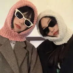 冬 ニット バラクラバ フード 防寒帽子 1 (53 57CM)(4 COLOR)