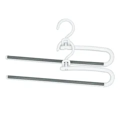 【在庫処分】シンコハンガー(Shinkohanger) モノクローゼット スラックスハンガー2本組 ホワイト