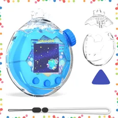 【特価商品】PC素材 装着したまま充電可能 キズ防止 ストラップ&オープンツール付き 防塵 耐摩擦 セット 王冠フタ 4色選択可能（ライトピンク） & 全面保護ハードケース 専用 (クリア) Paradise Tamagotchi For