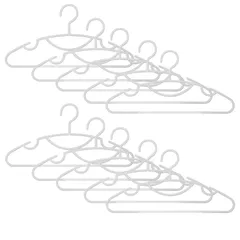【新着商品】施設 ホテル 業務用 公共利用 360度回転フック付 シャツ バクテキラー抗菌剤使用 キャミソール ネクタイ 掛け 日本製 ズボン パンツ ホワイト スラックス スカート シンプル 抗菌セットハンガースリム10本組 耐久 丈夫 シンコハンガー(Sh