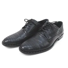ドルチェ&ガッバーナ ドルガバ DOLCE&GABBANA オックスフォード スタッズ 7.5 ブラック 黒系 レザーのサムネイル