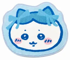 MORIPiLO 玄関マット チェアクッション ちいかわ ハチワレ グッズ キャラクター マット 室内用 多用途 滑り止め 小さめ 可愛い 約40cm リボンブルー まくらのモリシタ 4621699 [ちいかわ ハチワレ リボンブルー]