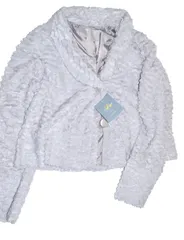 【新品未使用タグ付】LE COLLIER フェイクファー ショート ジャケット コート Lサイズ◆レディース アウター