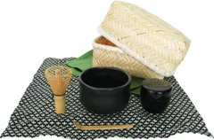 【数量限定】黒天目碗 New茶器茶喜お抹茶セット 80617 ヤマコー ブラック