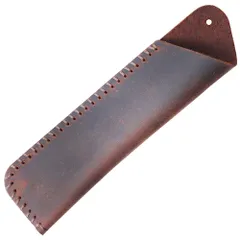 【人気商品】革製ペンケース 革製ペンケース ヴィンテージスタイル 手帳型 ペンプロテクター ペン収納 手縫いエッジ 約2本収納可能 コーヒー色