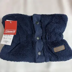 SALE!!新品☆Coleman（コールマン） 前ボタン ボア ネックウォーマー【ネイビー】