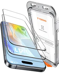 【人気商品】さらさら 貼り付け簡単 新型枠付き 2枚セット 9H越え 2024 強化極細黒縁 6.3インチ 「米軍規格・隅々まで全面保護」指紋防止 干渉しない 全面保護 アイフォン16Pro ガラスフィルム 専用 用 Pro 保護フィルム 16 GlassGo